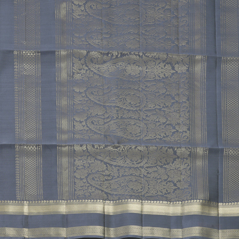 Hayagrivas Grey Handloom Soft Silk Saree KBF883H4-4