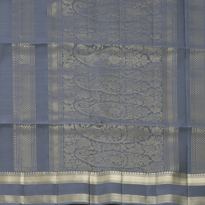 Hayagrivas Grey Handloom Soft Silk Saree KBF883H4-4