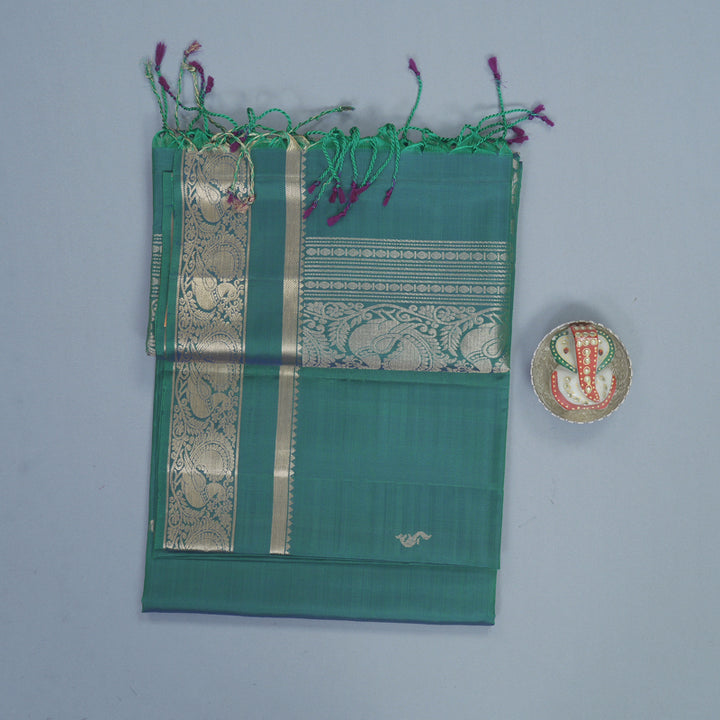 Hayagrivas Mayilkazhuthu Green Handloom Soft Silk Saree KBF883H4-6
