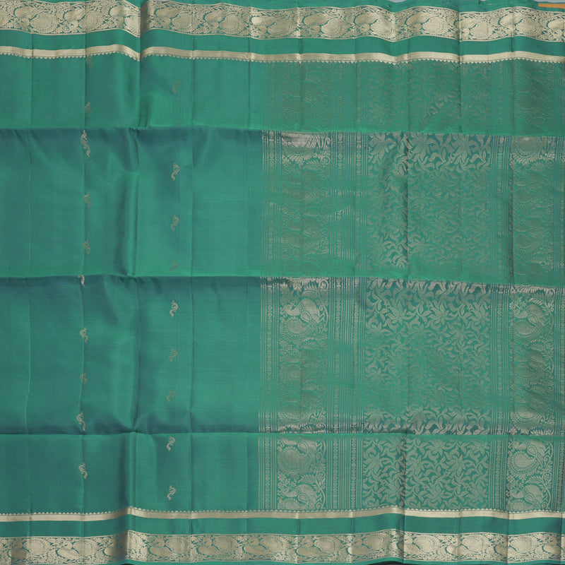 Hayagrivas Mayilkazhuthu Green Handloom Soft Silk Saree KBF883H4-6