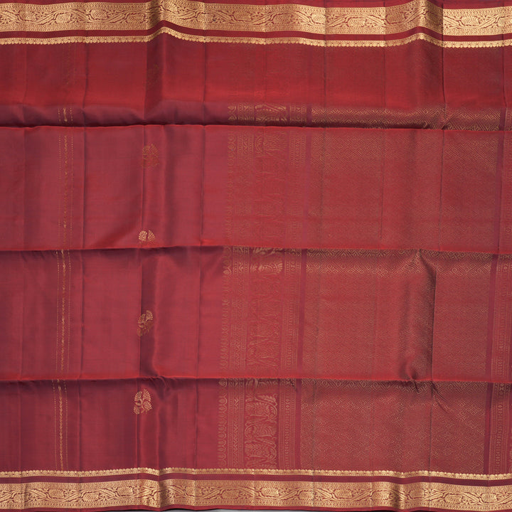 Hayagrivas Maroon Handloom Soft Silk Saree KBF883H4-7