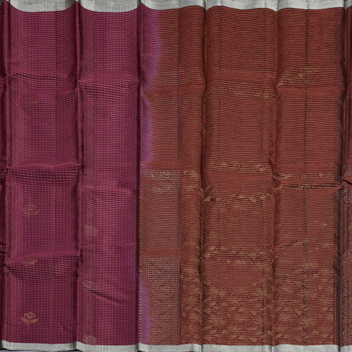 Hayagrivas Purple Handloom Soft Silk Saree KBF883H8-1