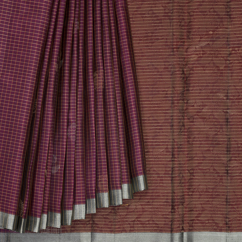 Hayagrivas Purple Handloom Soft Silk Saree KBF883H8-1