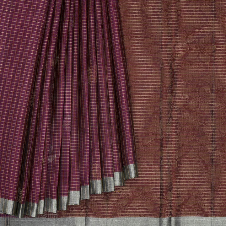 Hayagrivas Purple Handloom Soft Silk Saree KBF883H8-1