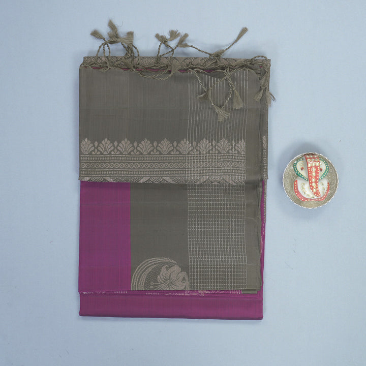 Hayagrivas Purple Handloom Soft Silk Saree KBF883H9-1
