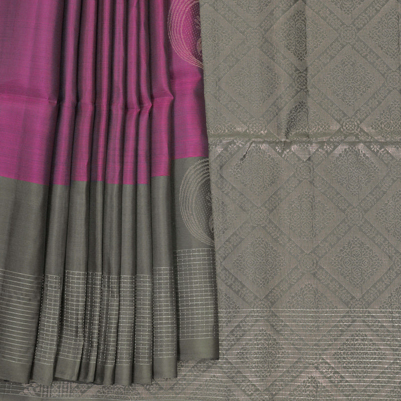 Hayagrivas Purple Handloom Soft Silk Saree KBF883H9-1