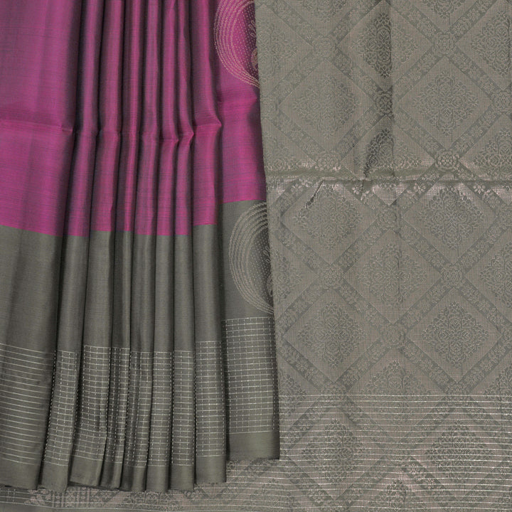 Hayagrivas Purple Handloom Soft Silk Saree KBF883H9-1