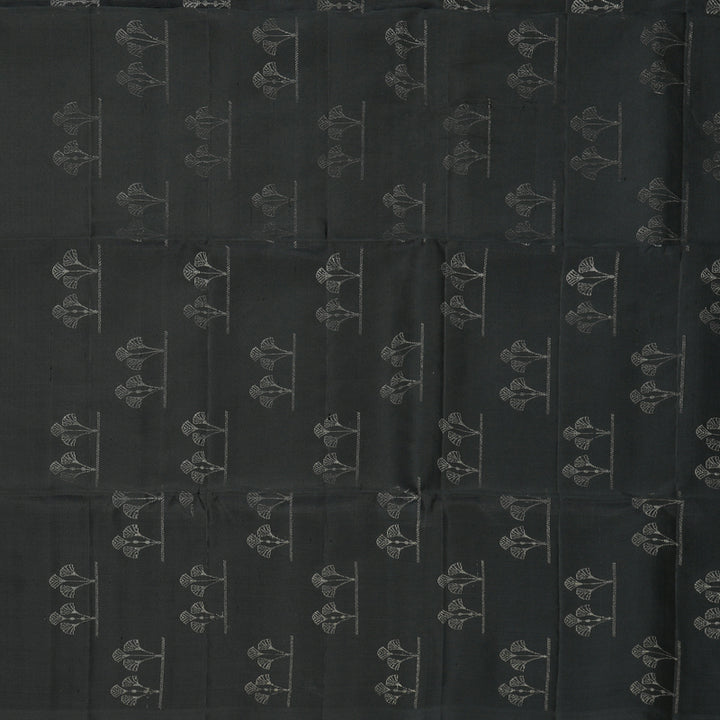 Hayagrivas Black Handloom Soft Silk Saree KBF885H12-1