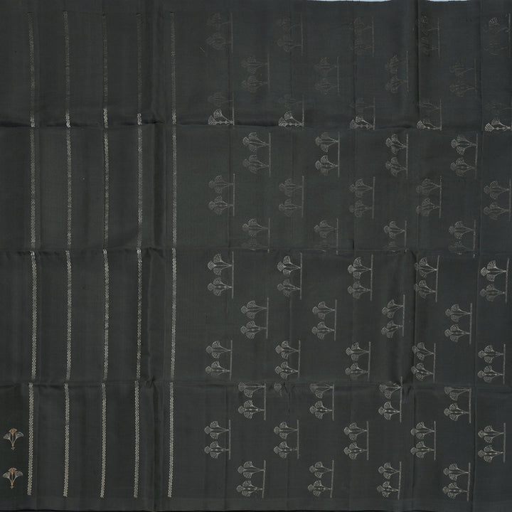 Hayagrivas Black Handloom Soft Silk Saree KBF885H12-1