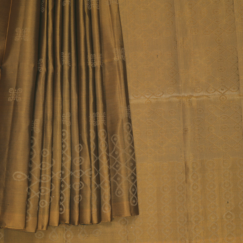 Hayagrivas Honey Mustard Handloom Soft Silk Saree KBF885H15-1