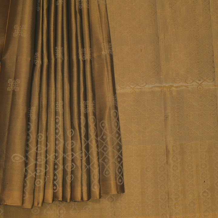 Hayagrivas Honey Mustard Handloom Soft Silk Saree KBF885H15-1