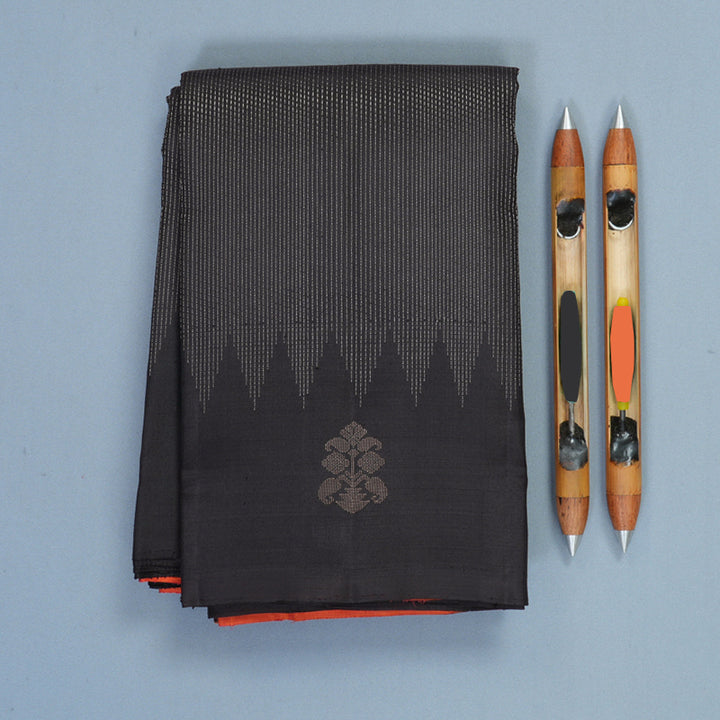 Hayagrivas Kanchana Brown Handloom Soft Silk Saree KBF885H17-2