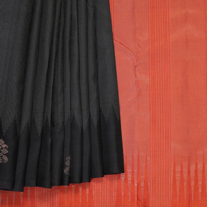 Hayagrivas Kanchana Brown Handloom Soft Silk Saree KBF885H17-2