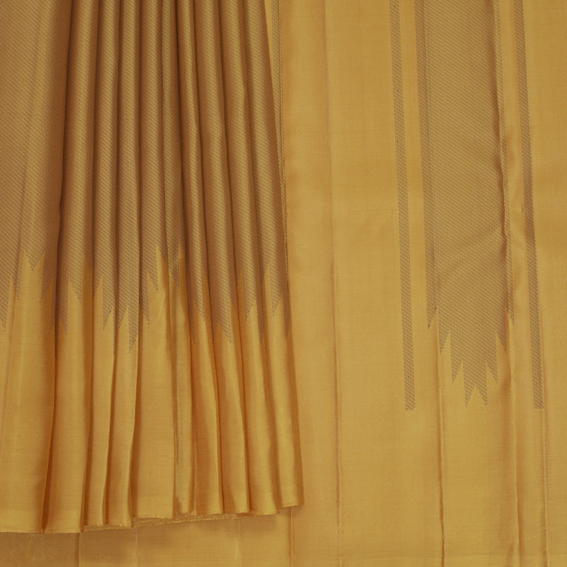 Hayagrivas Mustard Yellow Handloom Soft Silk Saree KBF885H18-5
