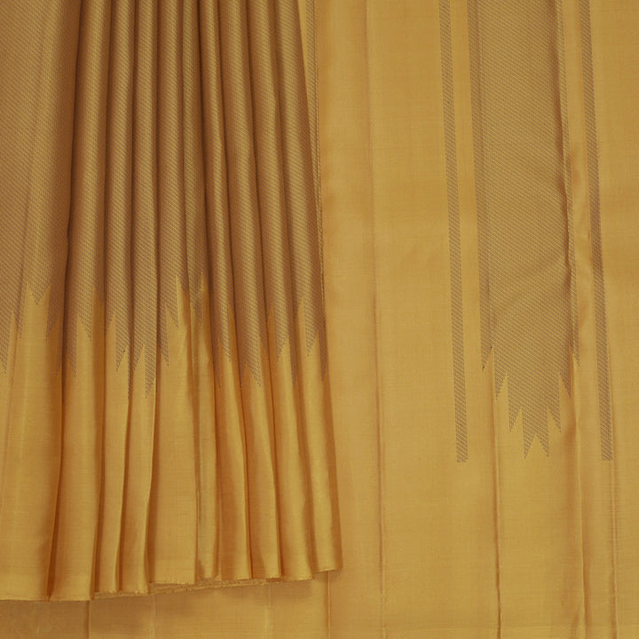 Hayagrivas Mustard Yellow Handloom Soft Silk Saree KBF885H18-5
