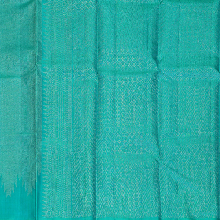 Hayagrivas Handloom Blue-Green Soft Silk Saree KBF885H20-1