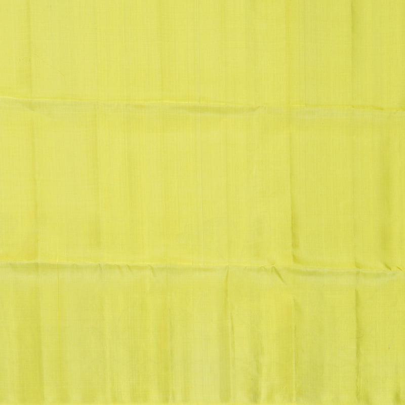 Hayagrivas Lime Yellow Handloom Soft Silk Saree KBF885H21-3