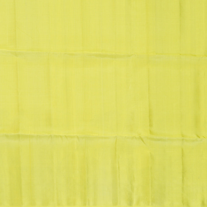 Hayagrivas Lime Yellow Handloom Soft Silk Saree KBF885H21-3