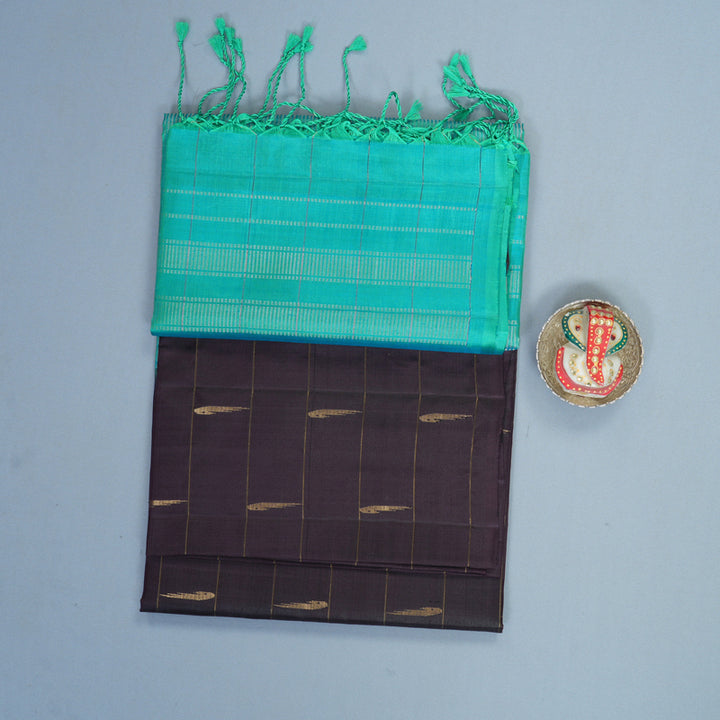 Hayagrivas Deep Nagapazham Handloom Soft Silk Saree KBF885H7-1