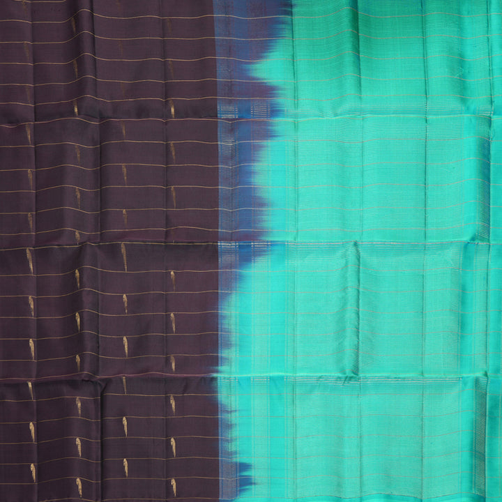 Hayagrivas Deep Nagapazham Handloom Soft Silk Saree KBF885H7-1