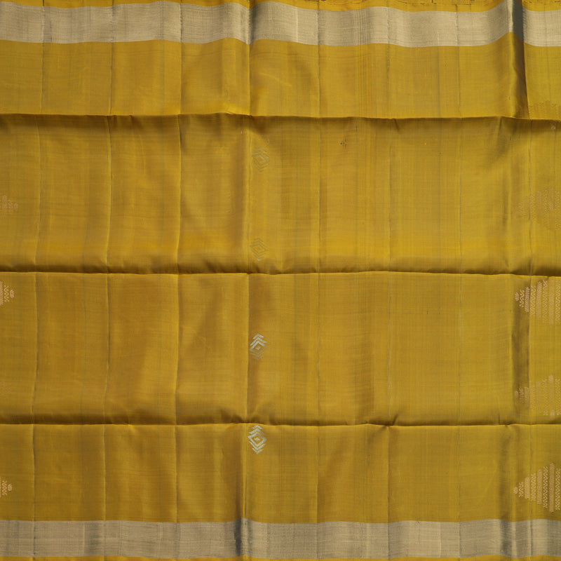 Hayagrivas Honey Mustard Handloom Soft Silk Saree KBF887H3-1