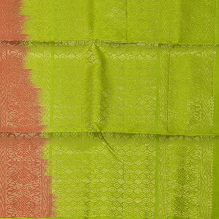 Hayagrivas Reddish-Pink Handloom Soft Silk Saree KBF887H6-3