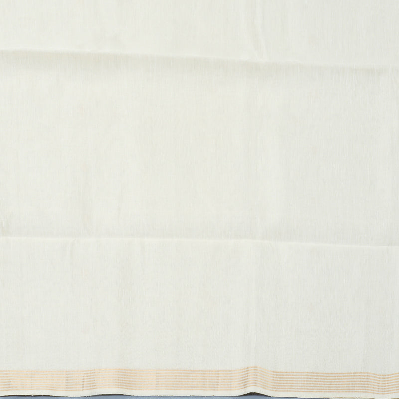 Hayagrivas Half-White Handloom Soft Silk Saree KBF887H7-3