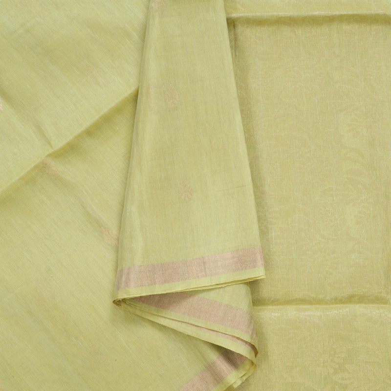 Hayagrivas Pista Green Handloom Soft Silk Saree KBF887H7-6
