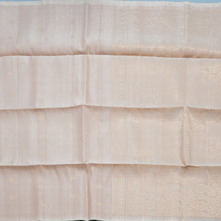 Hayagrivas Creamy Peach Handloom Soft Silk Saree KBF887H7-7