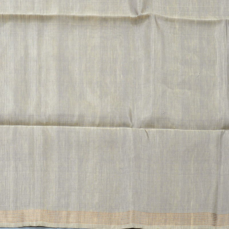 Hayagrivas Light Grey Handloom Soft Silk Saree KBF887H7-9