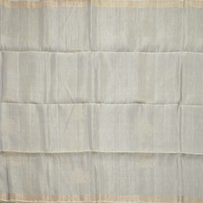 Hayagrivas Light Grey Handloom Soft Silk Saree KBF887H7-9