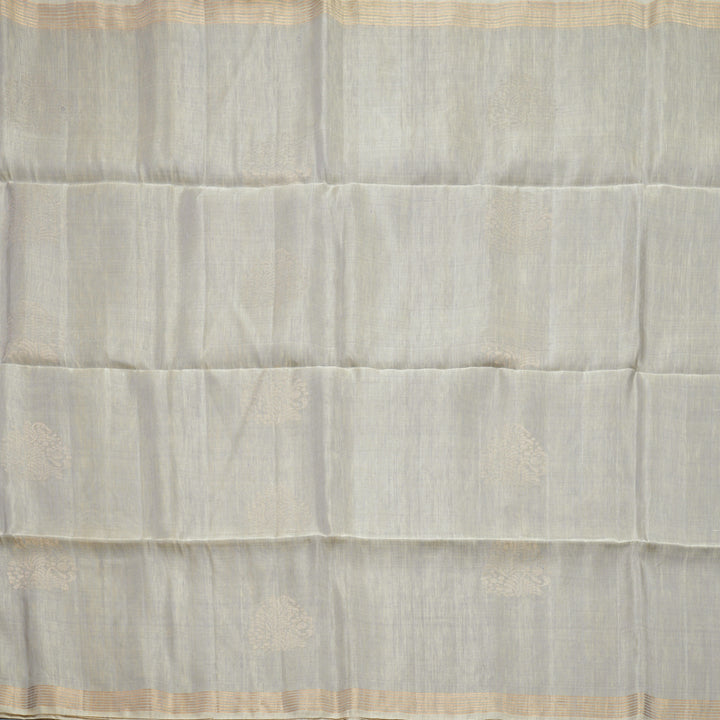 Hayagrivas Light Grey Handloom Soft Silk Saree KBF887H7-9