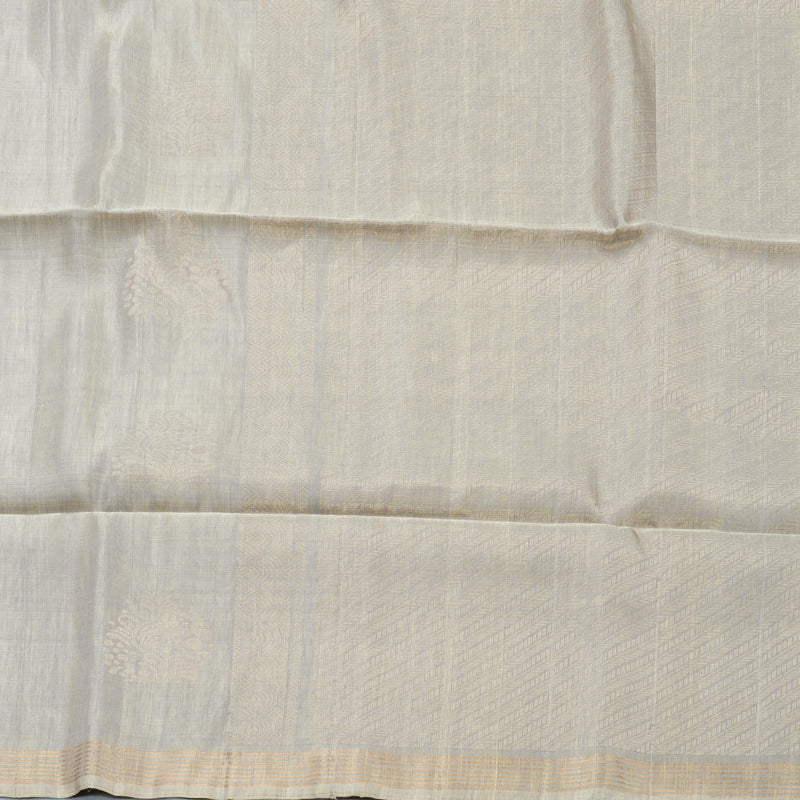 Hayagrivas Light Grey Handloom Soft Silk Saree KBF887H7-9