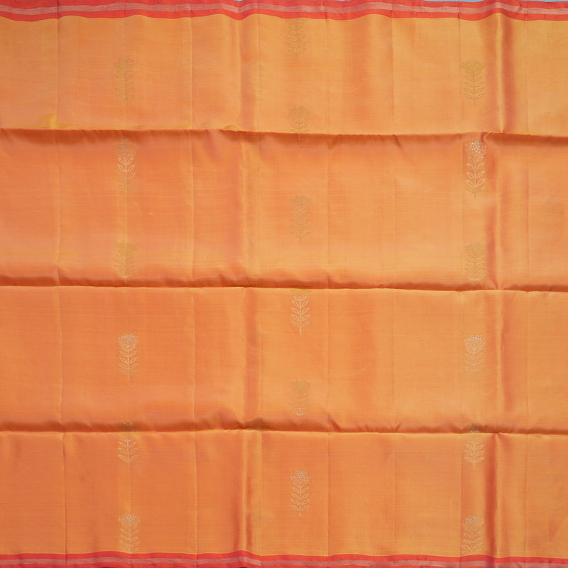 Hayagrivas Golden Orange Handloom Soft Silk Saree KBF888H1-1
