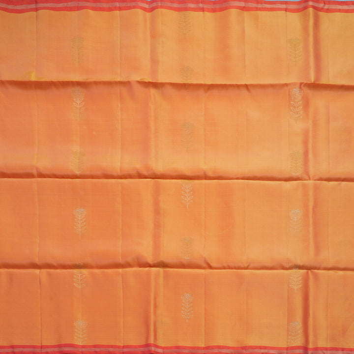 Hayagrivas Golden Orange Handloom Soft Silk Saree KBF888H1-1