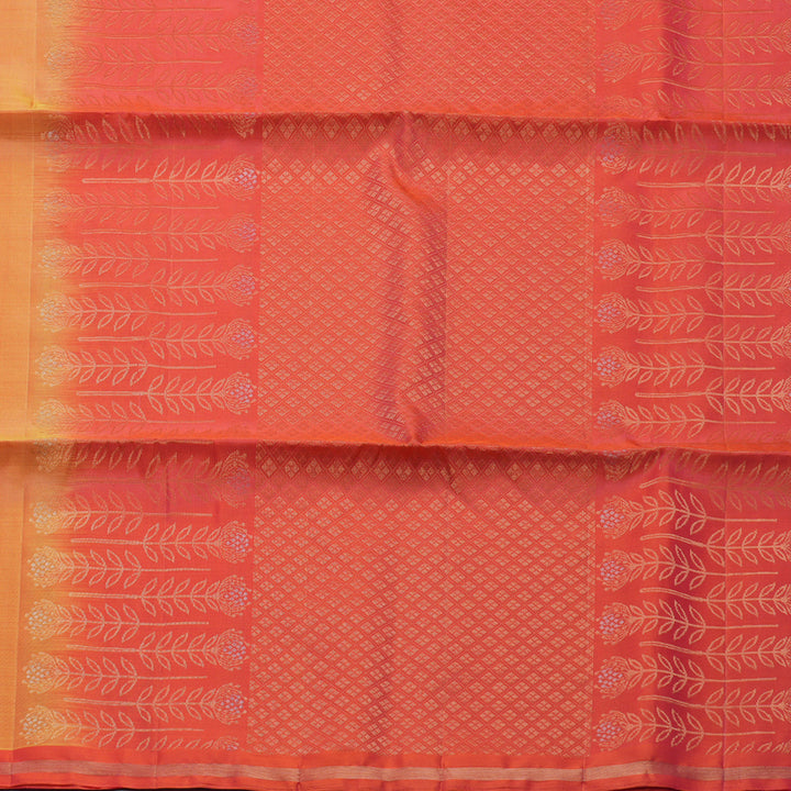Hayagrivas Golden Orange Handloom Soft Silk Saree KBF888H1-1