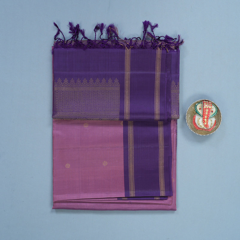 Hayagrivas Mauve Purple Handloom Soft Silk Saree KBF888H1-2