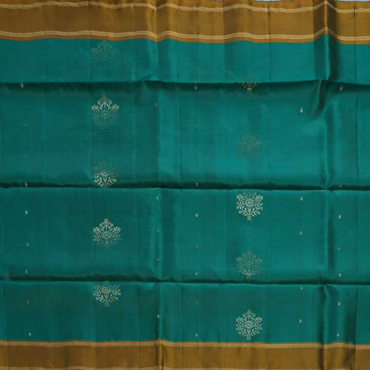Hayagrivas Emerald Green Handloom Soft Silk Saree KBF888H1-3