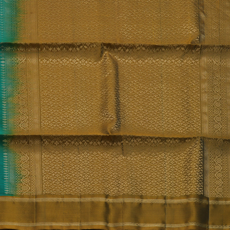 Hayagrivas Emerald Green Handloom Soft Silk Saree KBF888H1-3