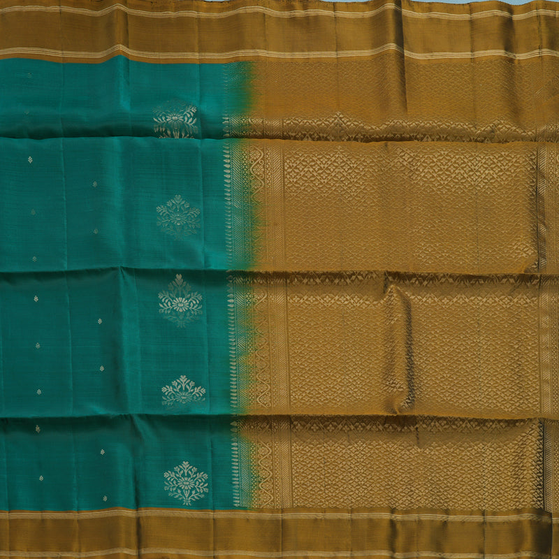 Hayagrivas Emerald Green Handloom Soft Silk Saree KBF888H1-3