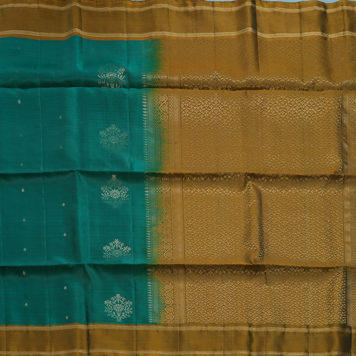 Hayagrivas Emerald Green Handloom Soft Silk Saree KBF888H1-3