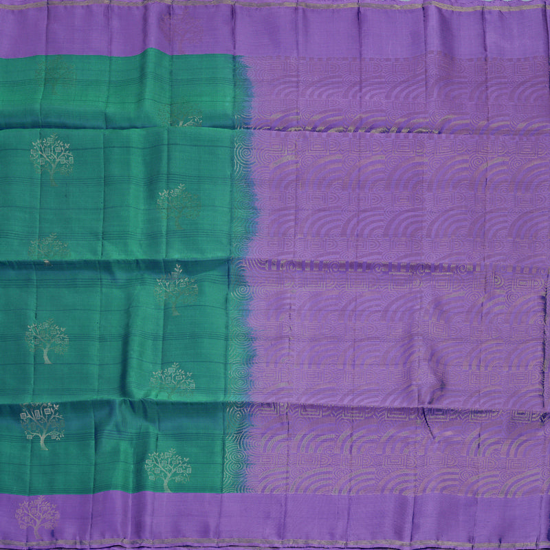 Hayagrivas Aqua Green Handloom Soft Silk Saree KBF888H1-6
