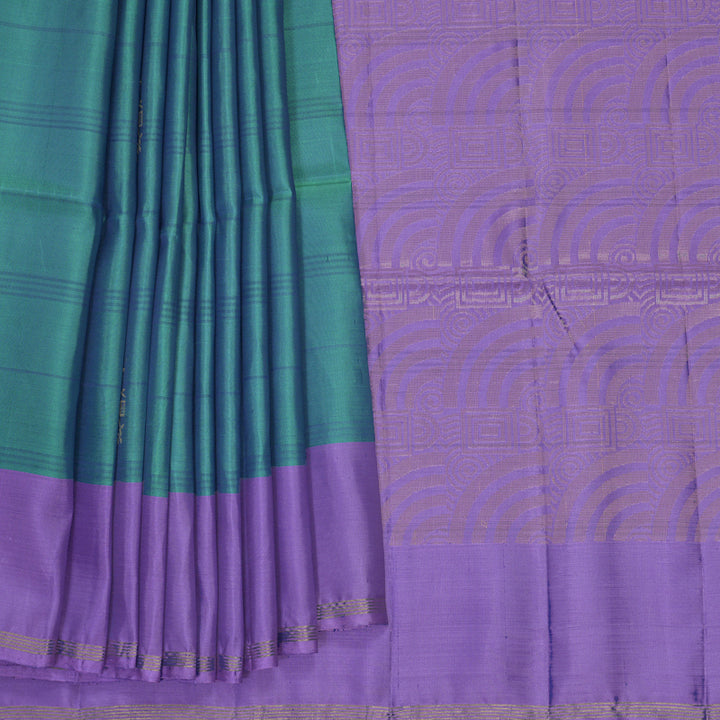 Hayagrivas Aqua Green Handloom Soft Silk Saree KBF888H1-6