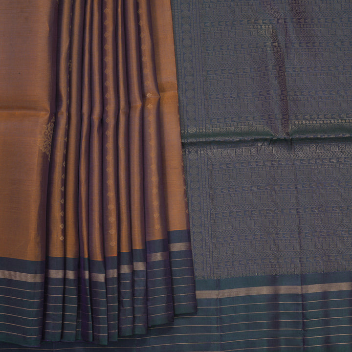 Hayagrivas Rust Orange Handloom Soft Silk Saree KBF888H1-7