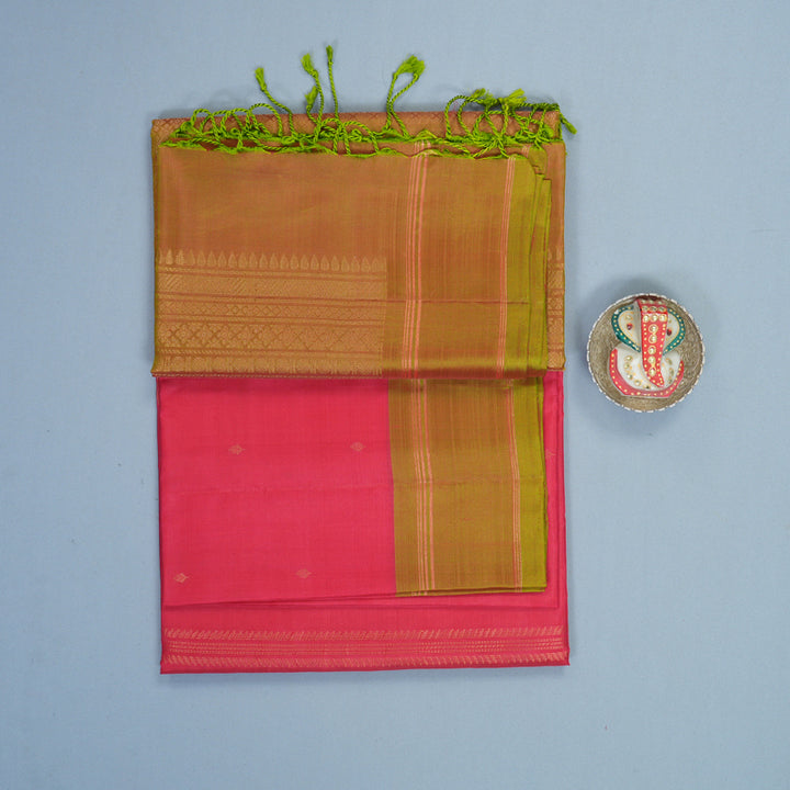 Hayagrivas Pink Handloom Soft Silk Saree KBF888H1-9