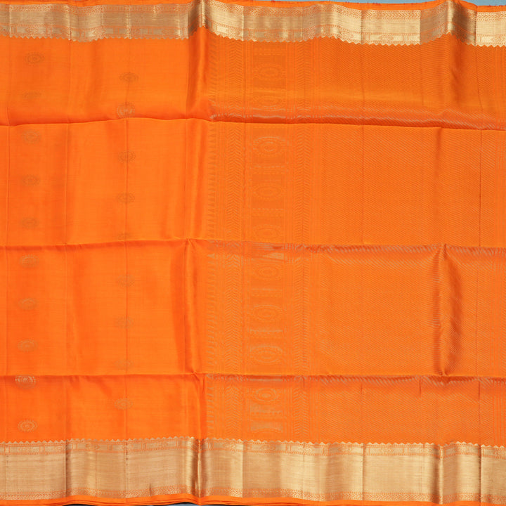 Hayagrivas Orange Handloom Soft Silk Saree KBF888H2-1