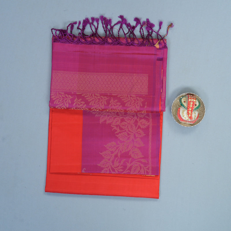Hayagrivas Red Handloom Soft Silk Saree KBF888H4-3