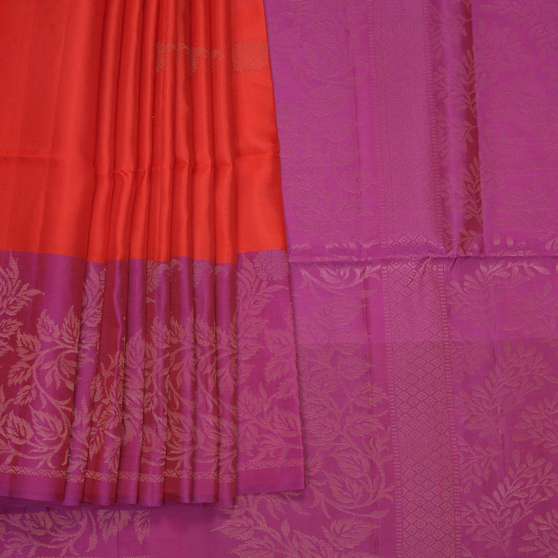 Hayagrivas Red Handloom Soft Silk Saree KBF888H4-3