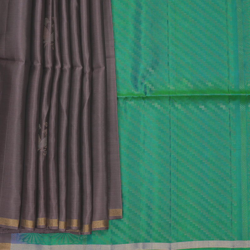 Hayagrivas Dusky Mauve Handloom Soft Silk Saree KBF888H5-1