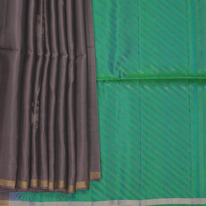 Hayagrivas Dusky Mauve Handloom Soft Silk Saree KBF888H5-1